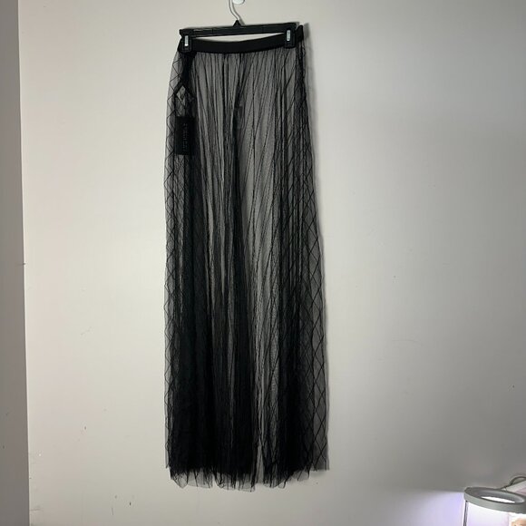 SHEIN Dresses & Skirts - NWT New Shein Sxy Womens Black Sheer Maxi Skirt Large L